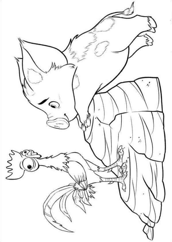 Kids-n-fun.com | Coloring page Moana pua heihei 2